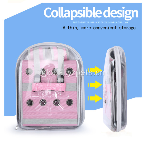 Dog Carrier Travel Bag Transparent Breathable Design Pet dog cat backpack Factory